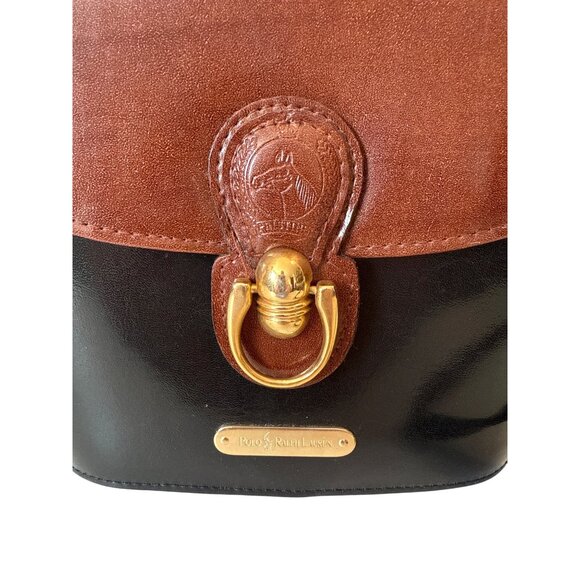 Polo by Ralph Lauren Brown and Black Crossbody Bag - Picture 3 of 12